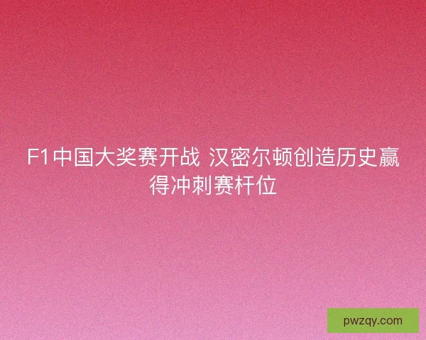 F1中国大奖赛开战 汉密尔顿创造历史赢得冲刺赛杆位